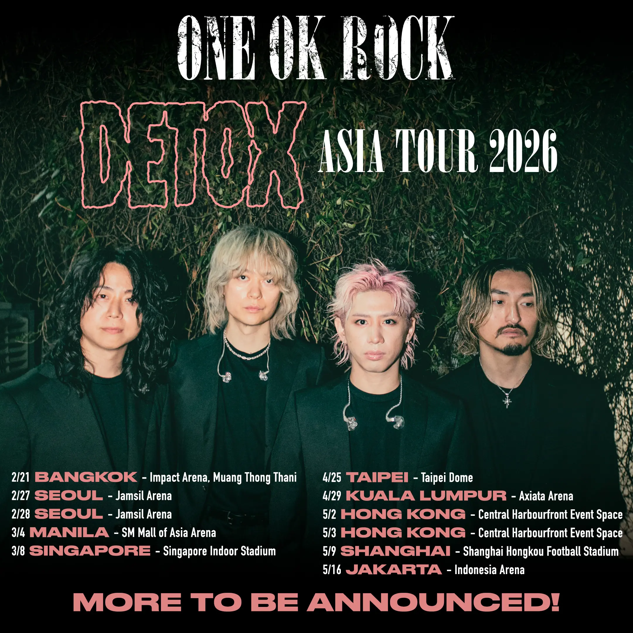 ONE OK ROCK – DETOX Asia World Tour